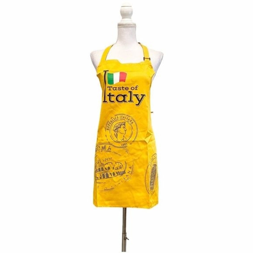 NEW! Taste of Italy Apron One Size Fits All Yellow Kitchen Chef